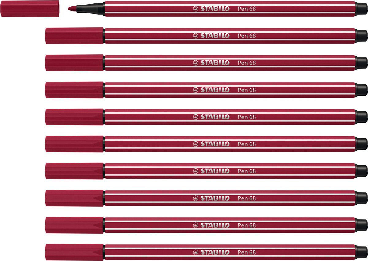 Stabilo pen 68 - premium viltstift - heide paars - doos 10 stuks
