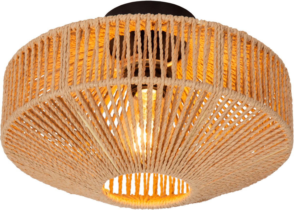 Lucide juul - plafonnière (plafondlamp) - 1xe27 - naturel