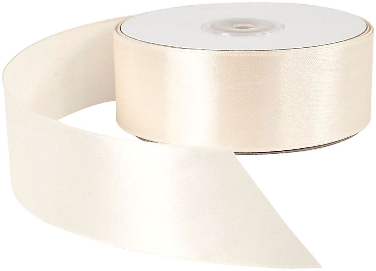 Creativ company satijn lint, b: 38 mm, cr�me, 50 m