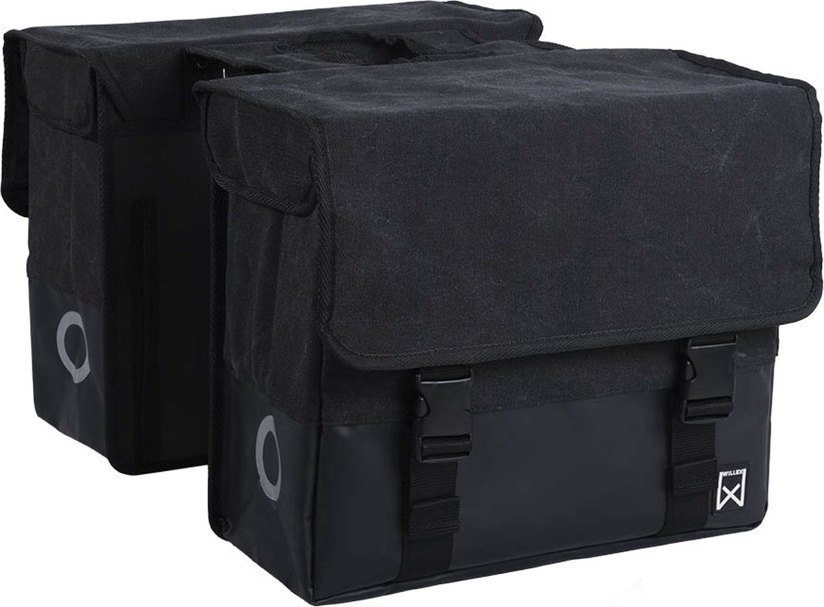 Willex dubbele canvas plus tas 40 l zwart matzwart