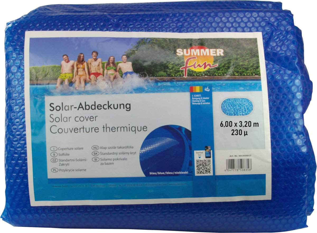 Summer fun summer - fun - zomerzwembadhoes - solar - ovaal - 600x320 - cm - pe - blauw