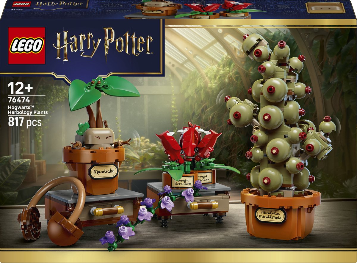 Lego harry potter zweinstein kruidenkunde planten bouwbaar speelgoed voor kinderen 76474
