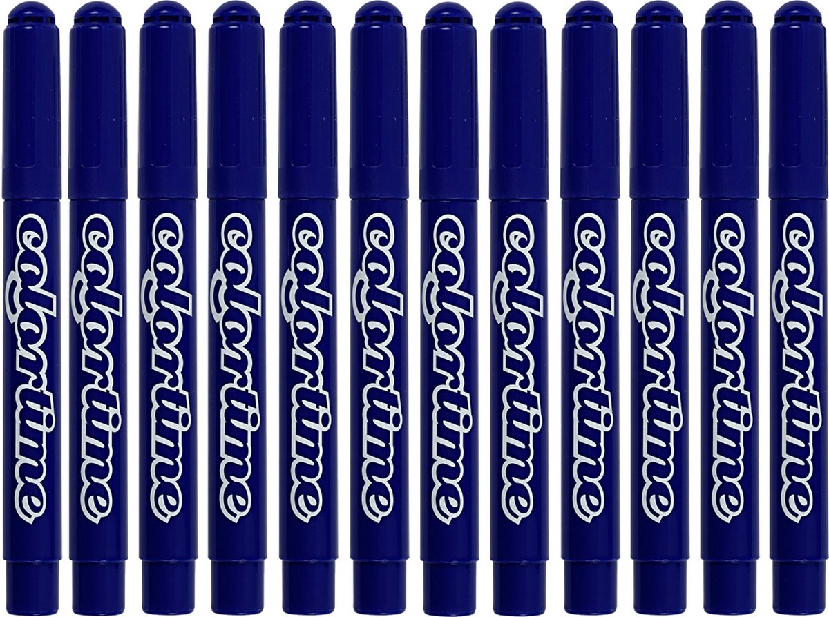 Colortime donkerblauw jumbo stiften, 12st.