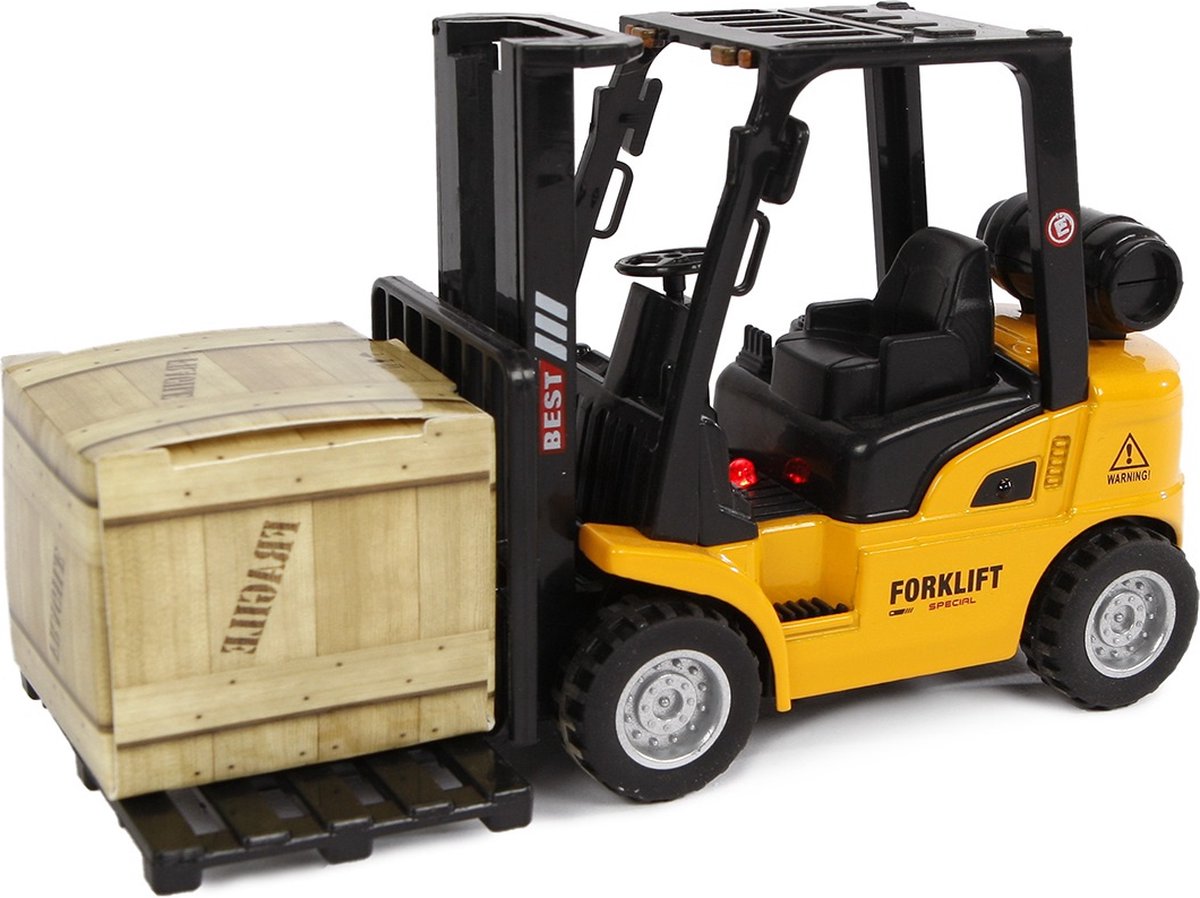 2-play vorkheftruck pull-back - met licht en geluid - 14 cm - vanaf 4 jaar