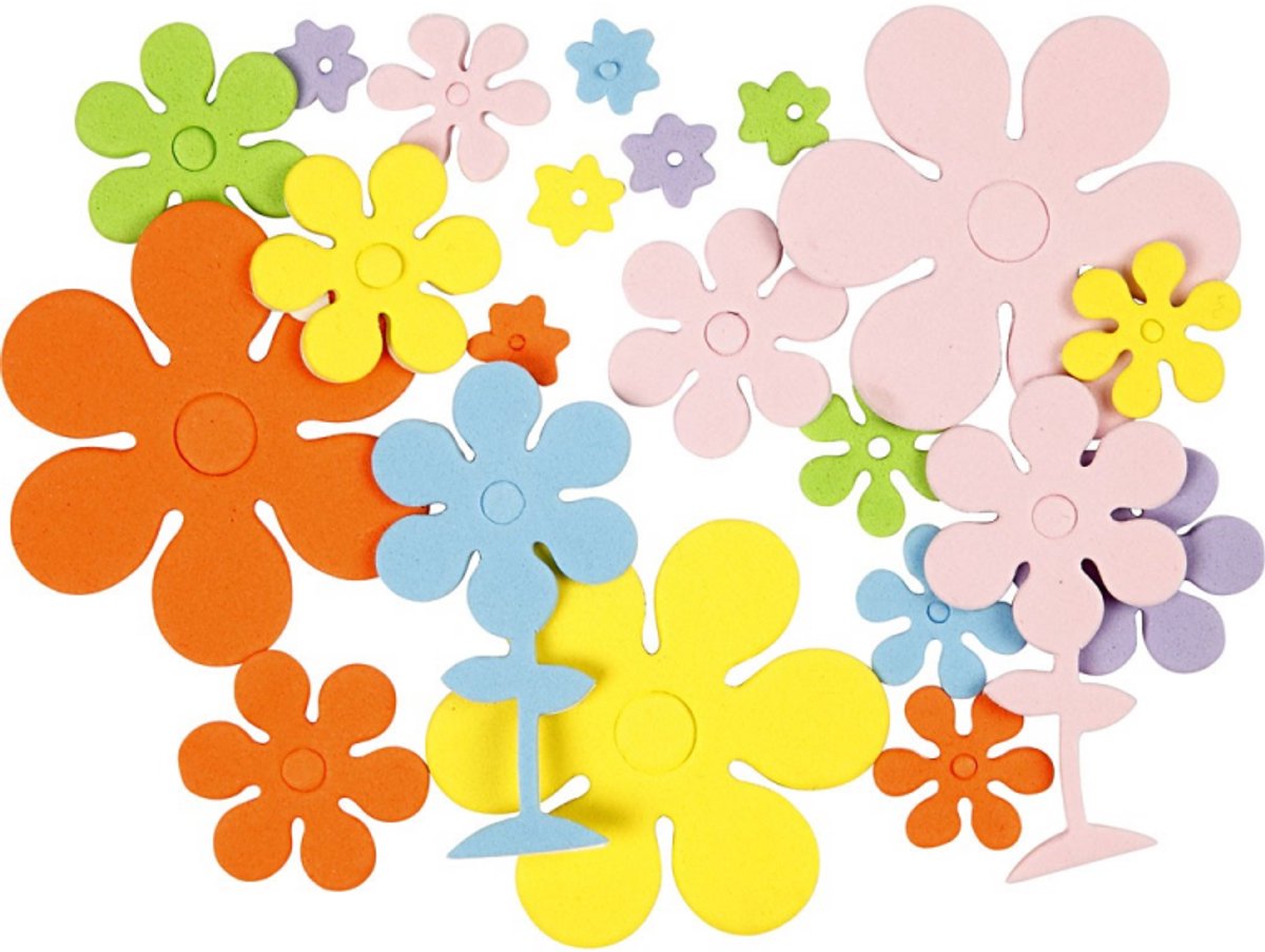 Creativ company foamvormen bloemen, 100st.