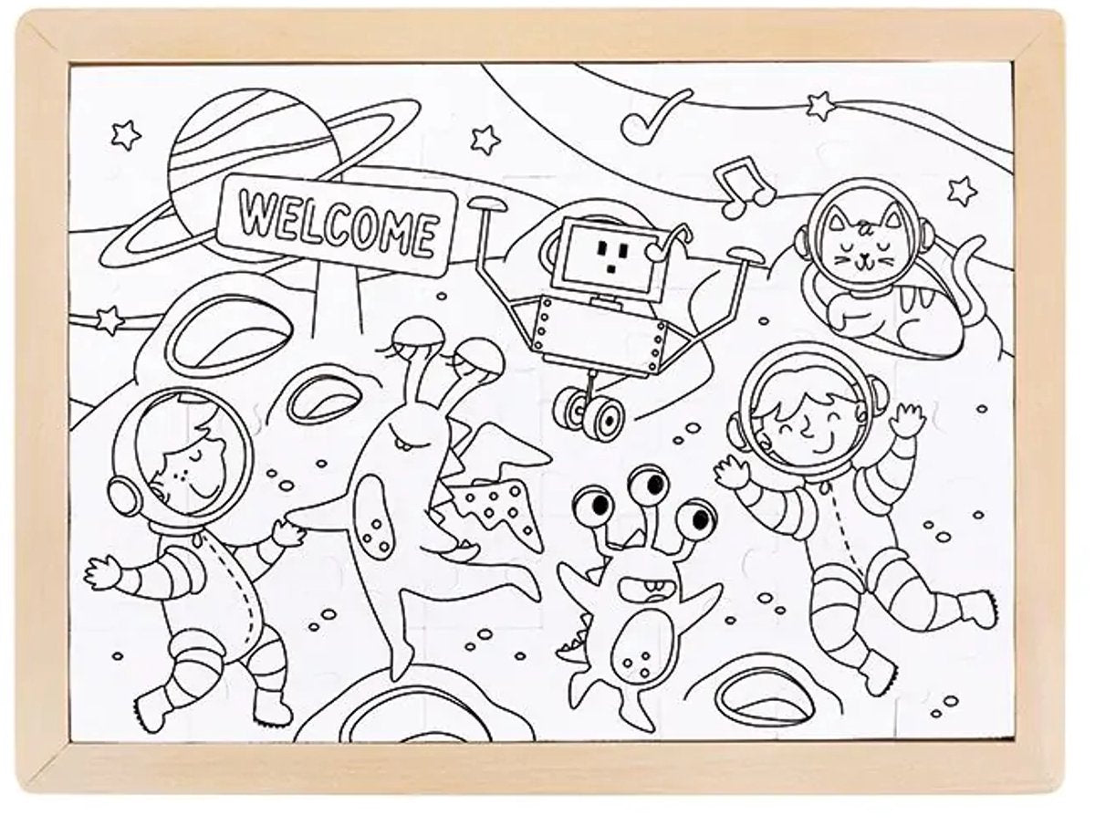 Hape ruimte vrienden puzzel