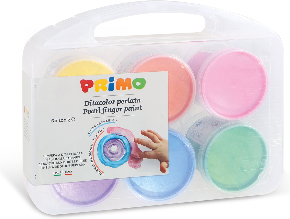 Primo - vingerverf parelmoer (6x100gr)