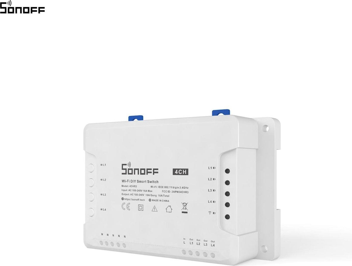 Sonoff - 4chr3 - 4 gang smart schakelaar - smart wifi schakelaar