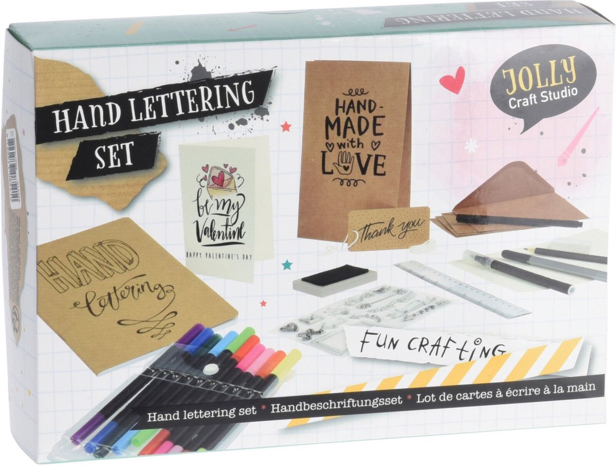 Merkloos sans marque hand lettering starterset - compleet - voor beginners
