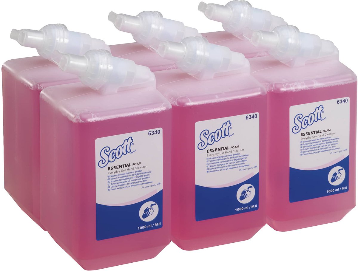 Scott handzeep essential foam roze 1000ml 6340