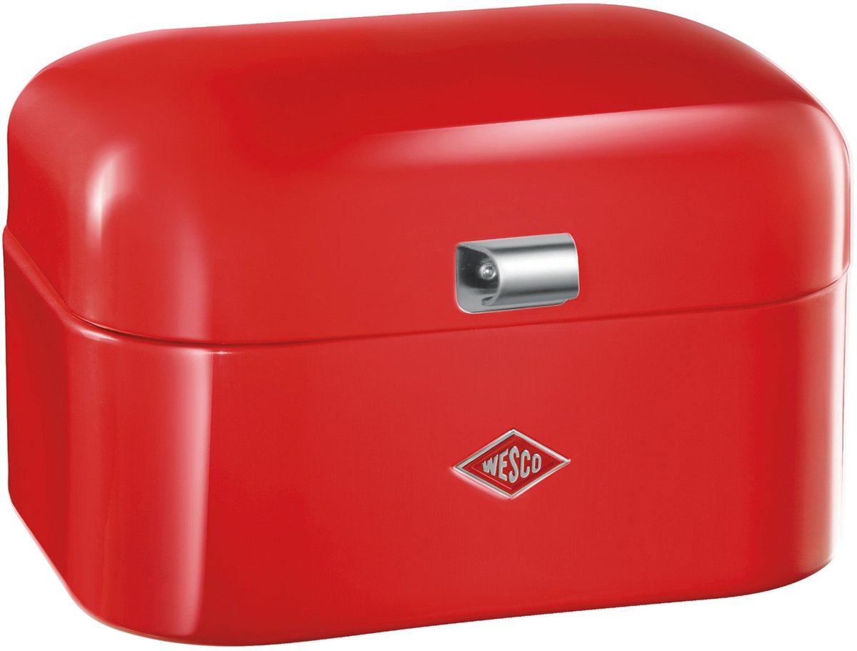 Wesco single grandy broodtrommel | 7,5 liter - maat m | metaal - roodoranje | broodopslag | special edition kerstmis