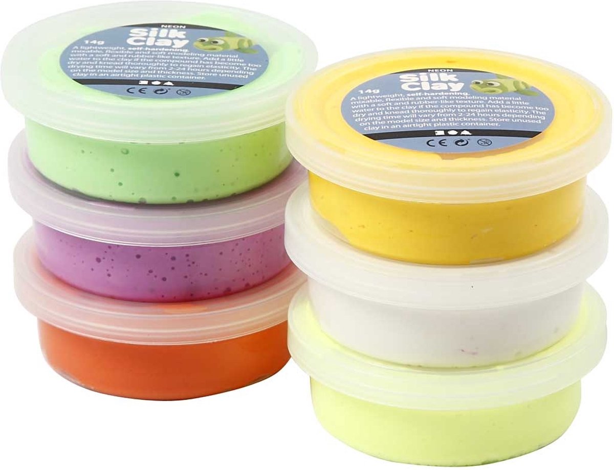 Silk clay ®, voorjaarskleuren, 6x14 gr 1 doos