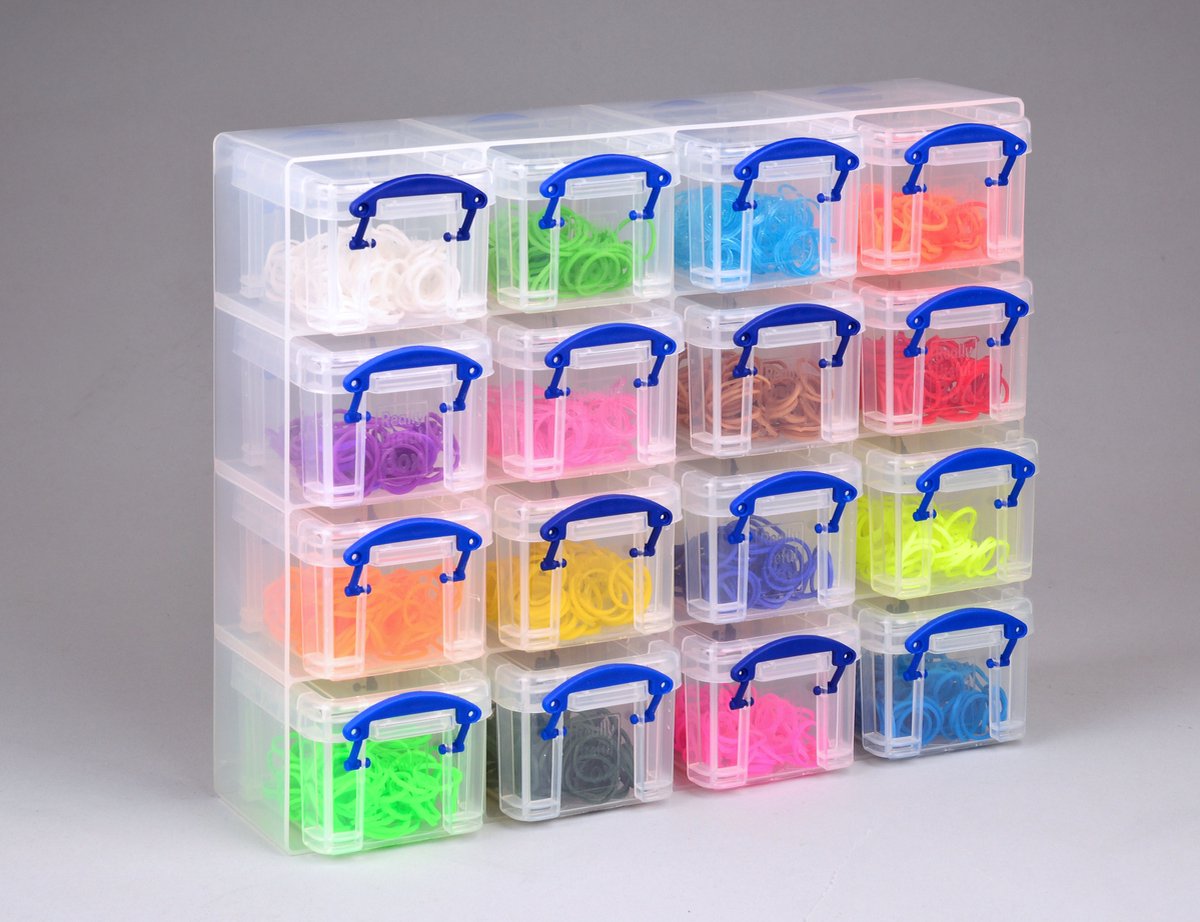 Really useful opbergbox 16x 0.14 liter 280x224x65mm transparant wit