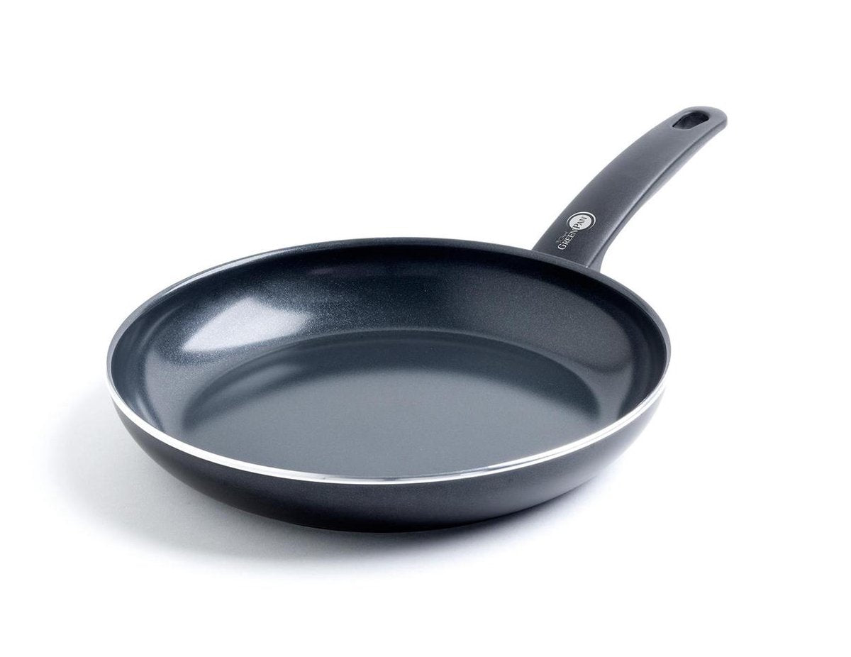 Greenpan cambridge koekenpan 32cm - pfas-vrije antikleeflaag - koekenpan inductie - keramische pan - ovenbestendig tot 180°c - koudgrepen - zwart