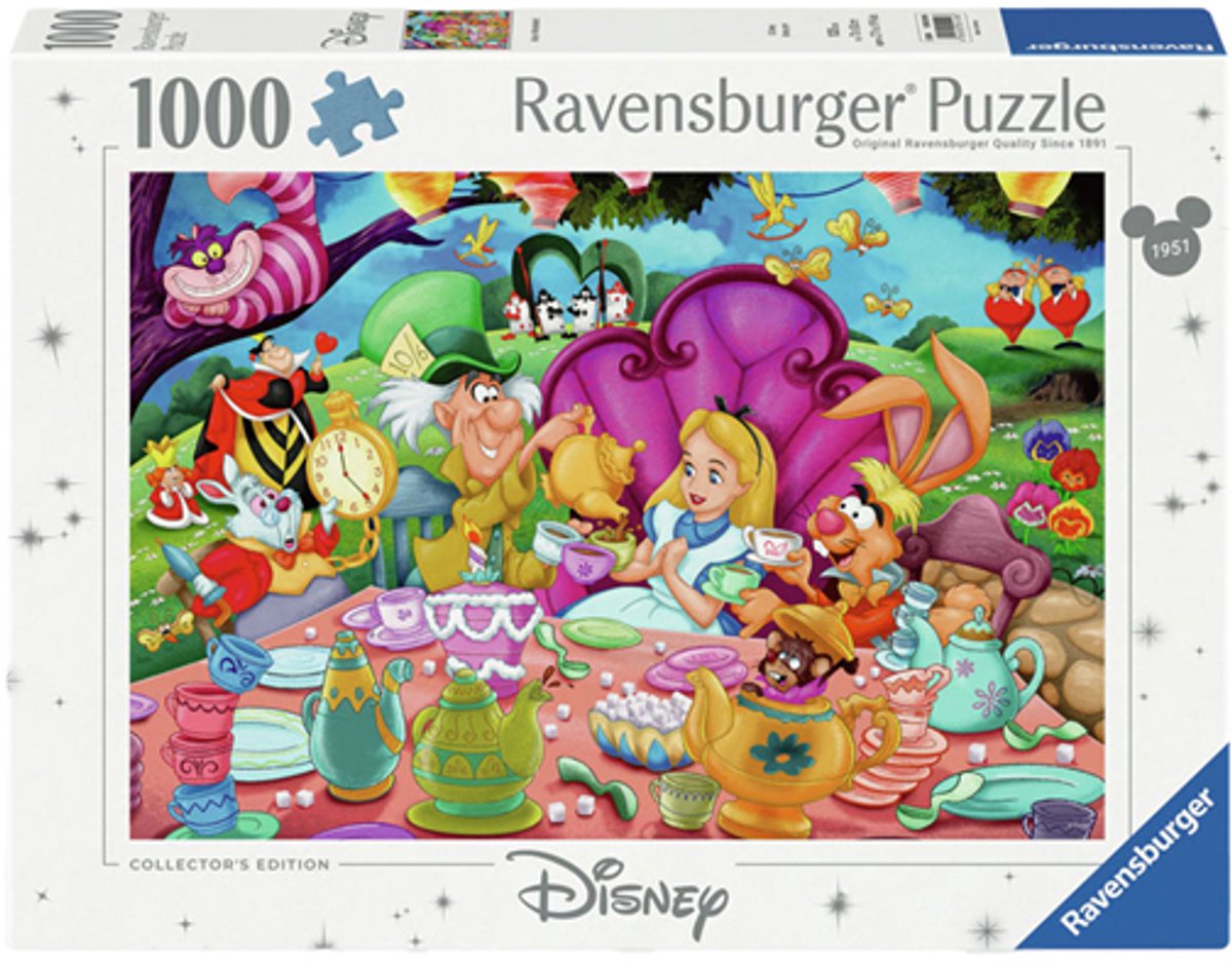 Ravensburger puzzel alice in wonderland - 1000 stukjes legpuzzel.