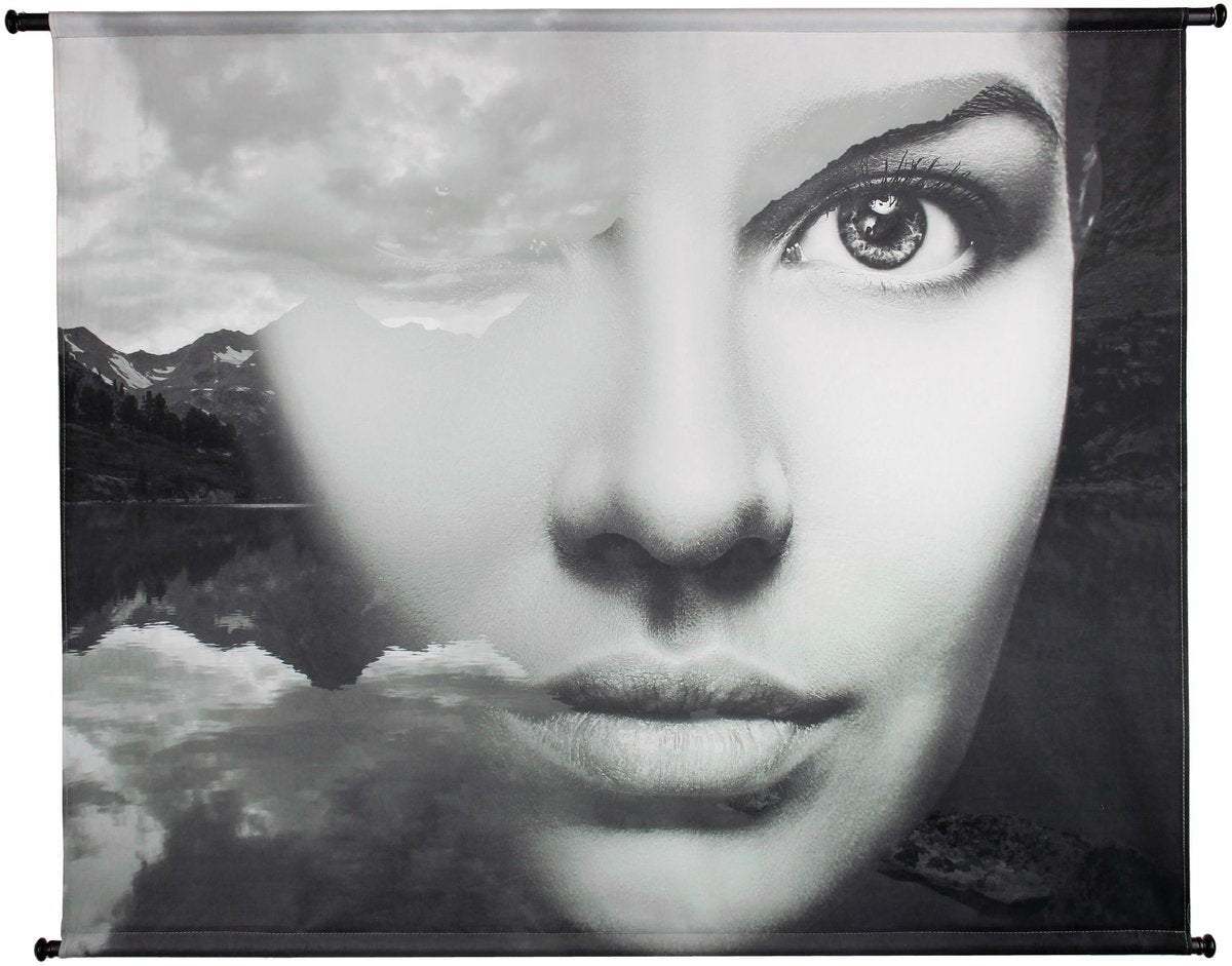 Hd collection wanddoek face mountain 146x3x110cm