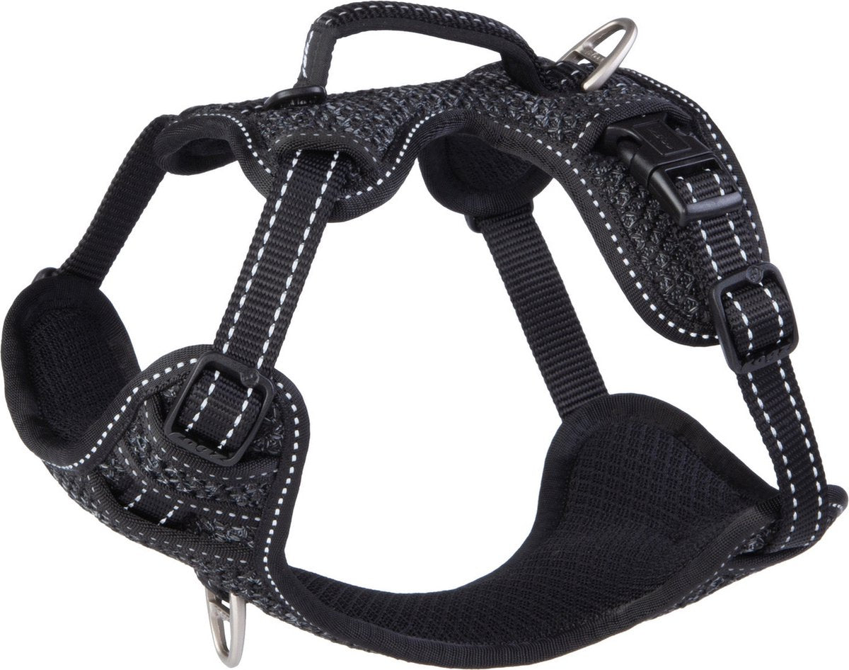 Rogz for dogs rogz explore tuig gevoerd zwart - hondenharnas - s 36-57 cm
