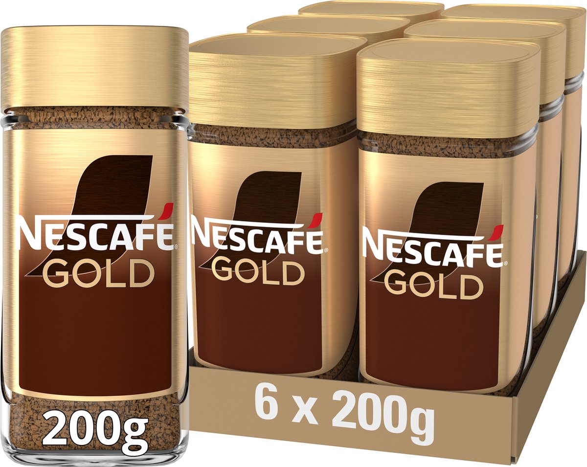 Nescafé gold oploskoffie - 6 potten x 200g