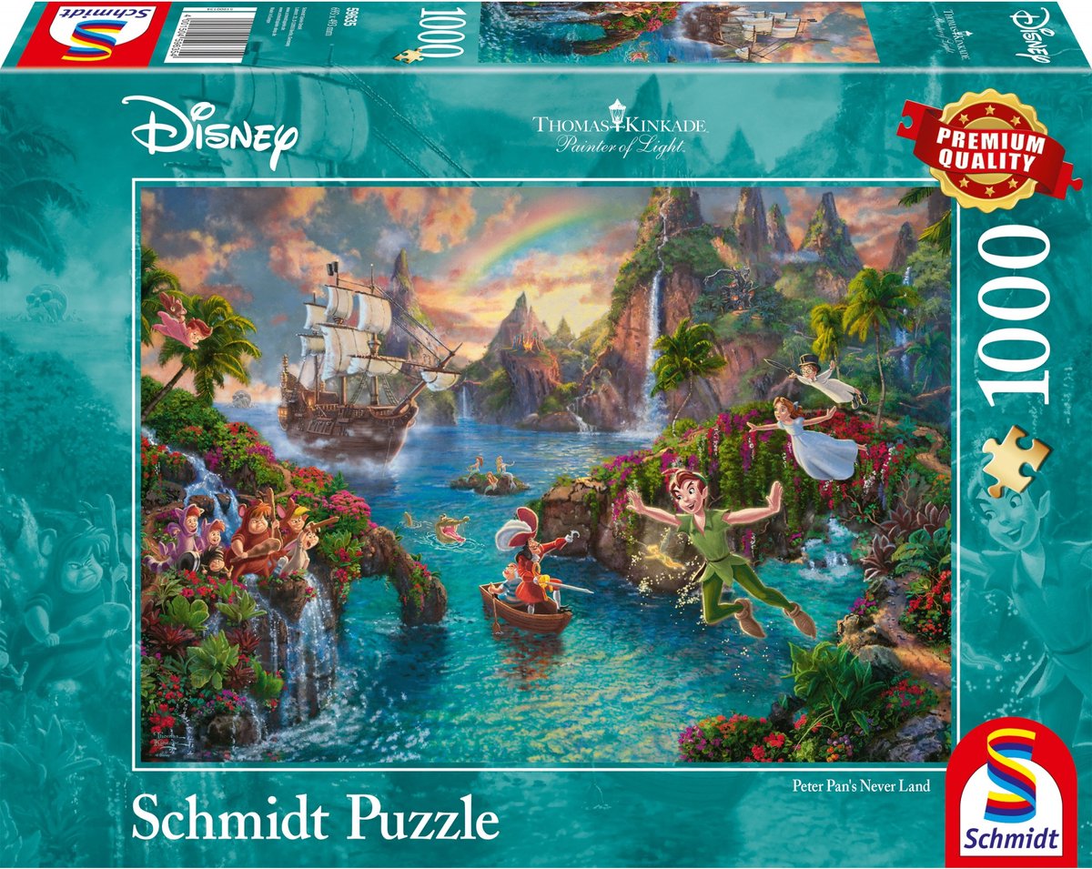 Peter pan schmidt disney puzzel - 1000 stukjes - premium quality