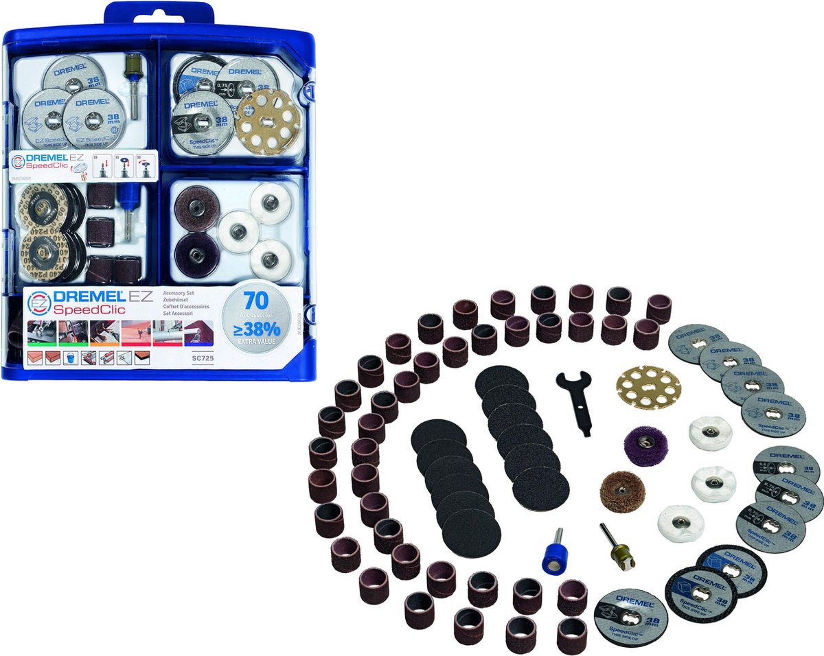Dremel sc725 multitool accessoireset - 70 ez speedclic accessoires