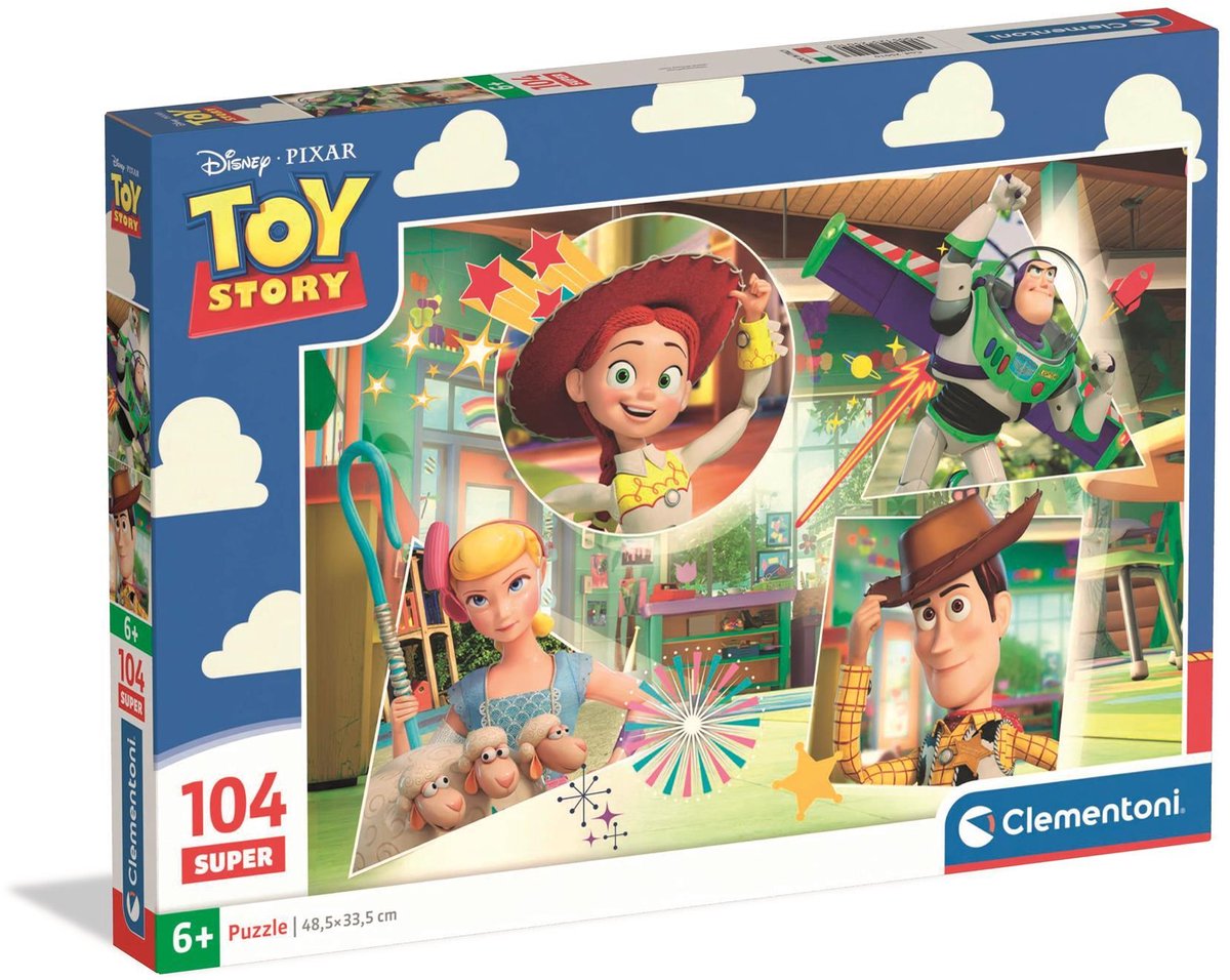 Clementoni kinderpuzzel disney frozen - puzzel 104 stukjes - supercolor collectie - educatief speelgoed - puzzels voor kinderen vanaf 6 jaar