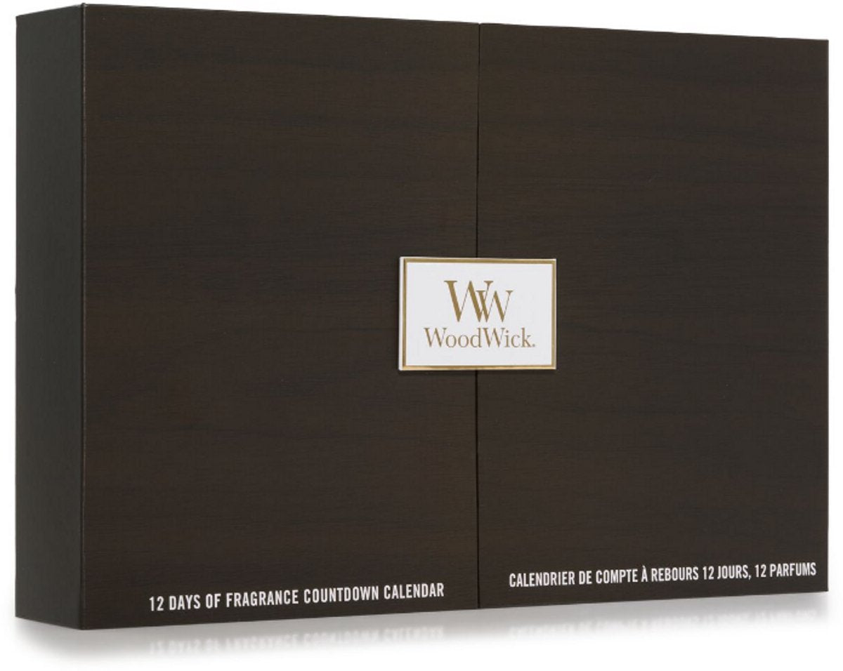 Woodwick - deluxe adventskalender cadeauset - 12 days of christmas - 12 kaarsjes - tot 180 branduren