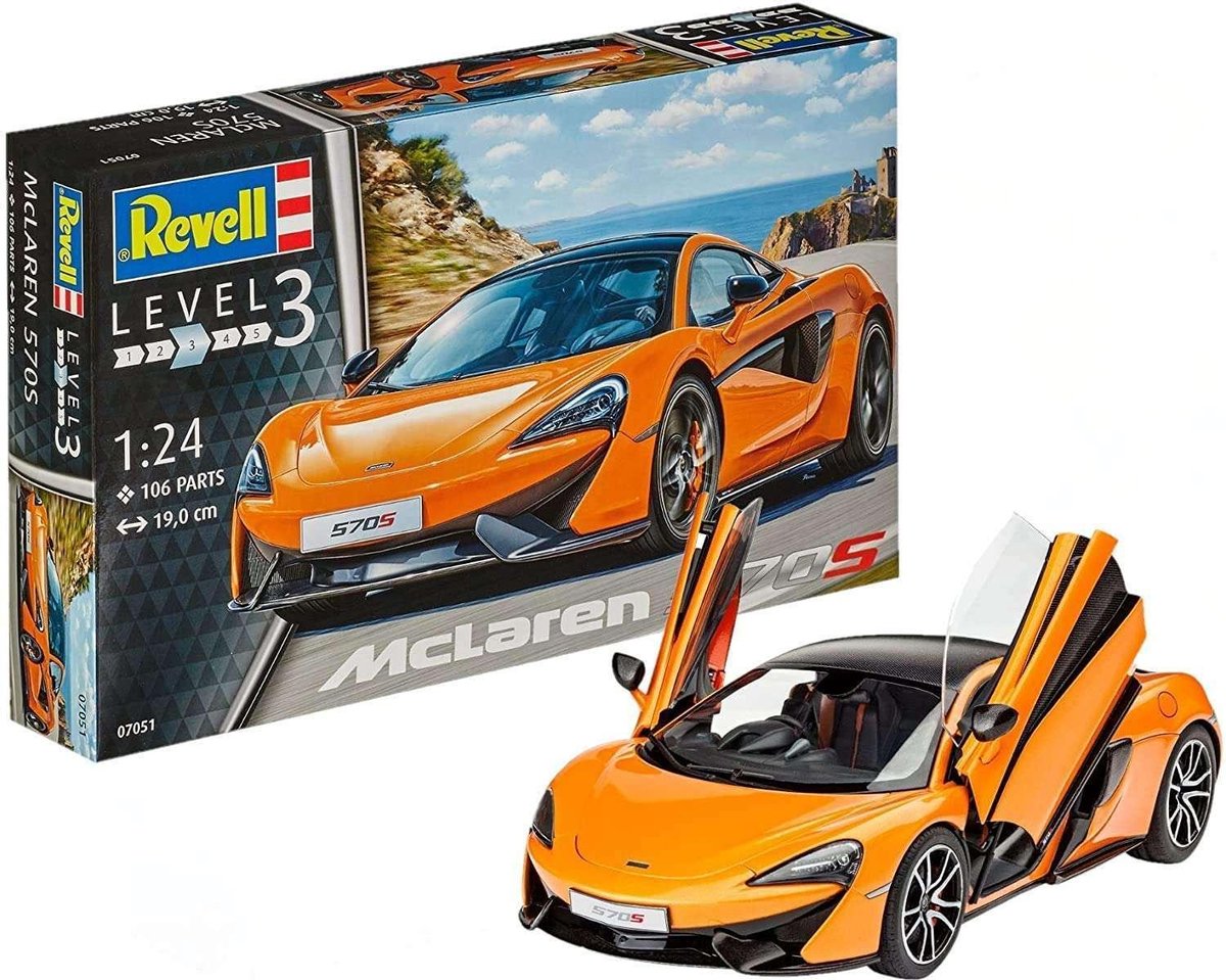 Revell modelbouwpakket militaire voertuigen - 07051 mclaren 570s plastic - 1:24 - modelbouw