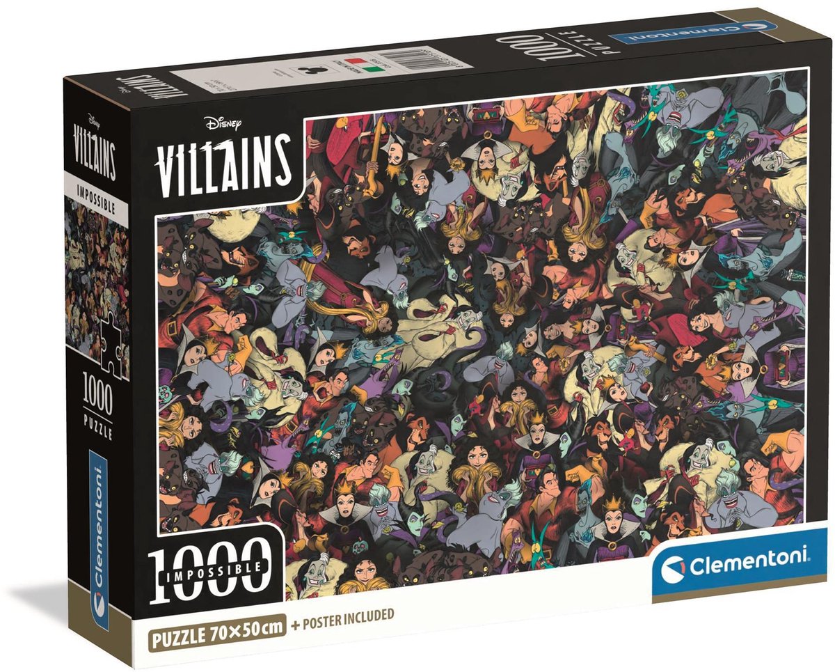 Clementoni disney impossible les méchants (les vilains) 1000 stukjes