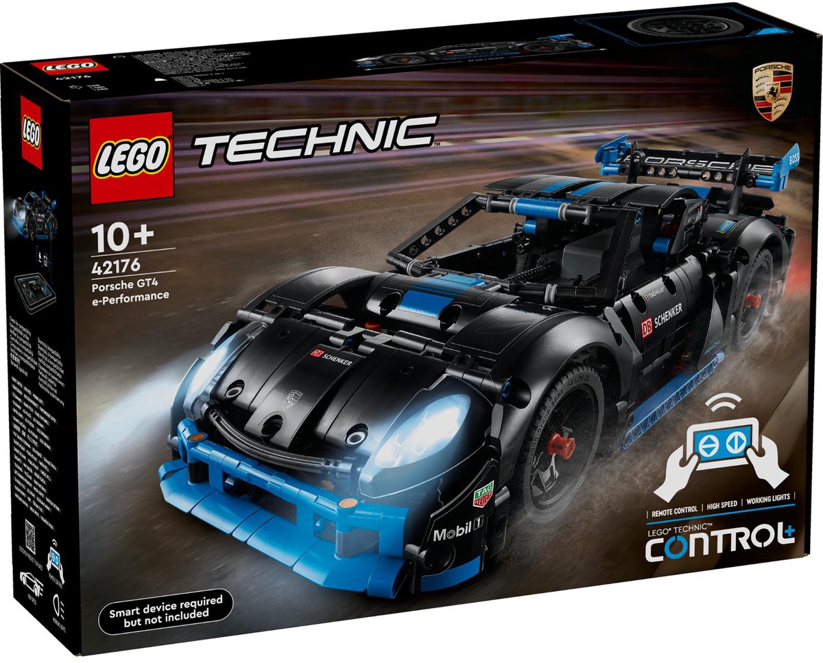 Lego technic porsche gt4 e-performance racewagen 42176
