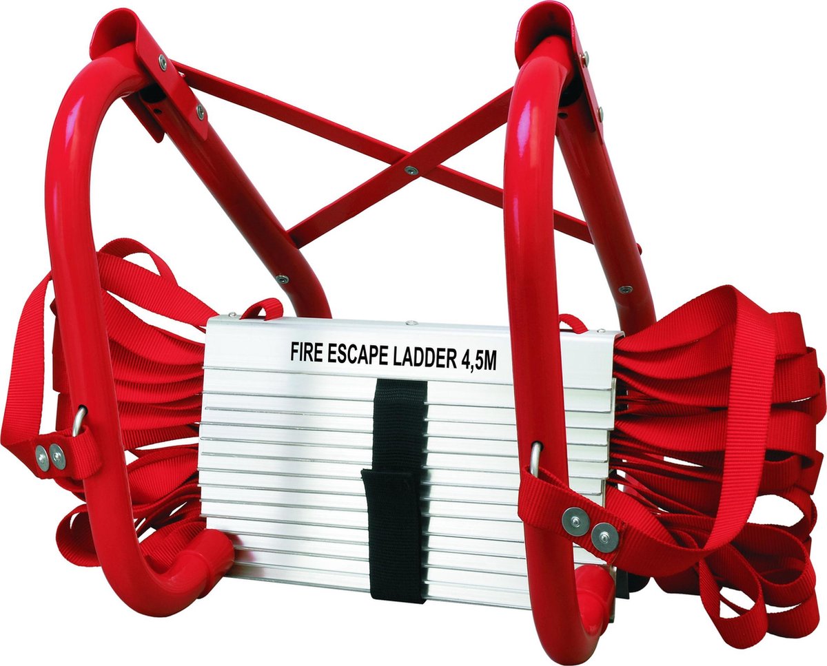 Smartwares 10.015.18 - ladder bbvl vluchtladder - 4,5 meter - 1 verdieping - tot 450kg draagkracht