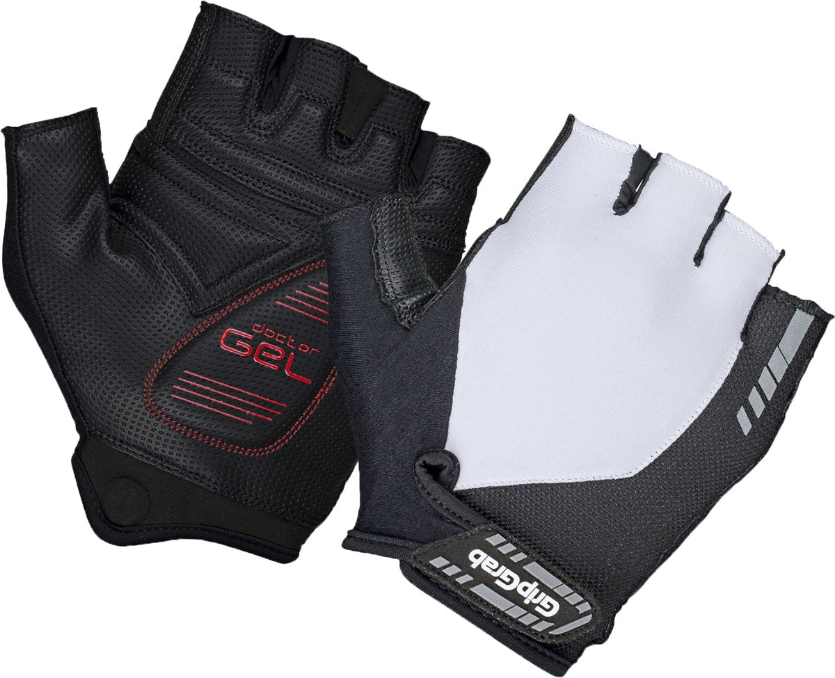 Gripgrab - progel padded korte vinger zomer fietshandschoenen wielrenhandschoenen met padding - wit - unisex - maat m