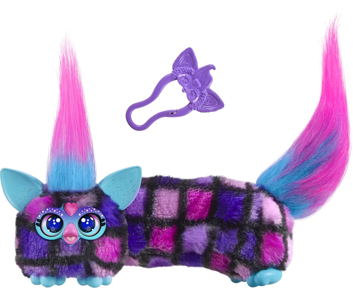 Hasbro furby dj furblets dis-co-dazz, elektronisch miniknuffeldier voor meisjes en jongens van 6+