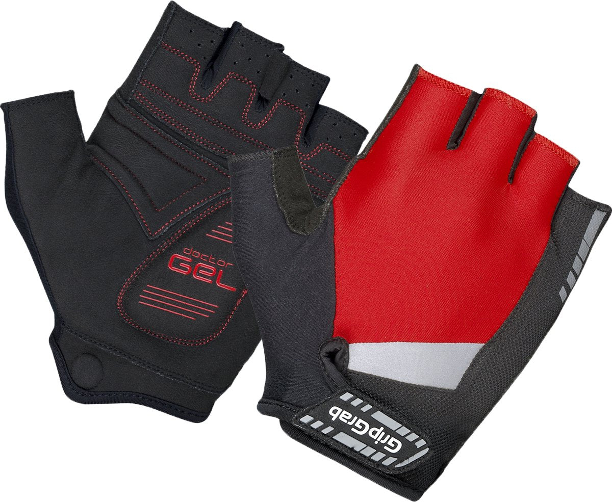 Gripgrab - supergel padded korte vinger zomer fietshandschoenen wielrenhandschoenen met padding - rood - unisex - maat xl