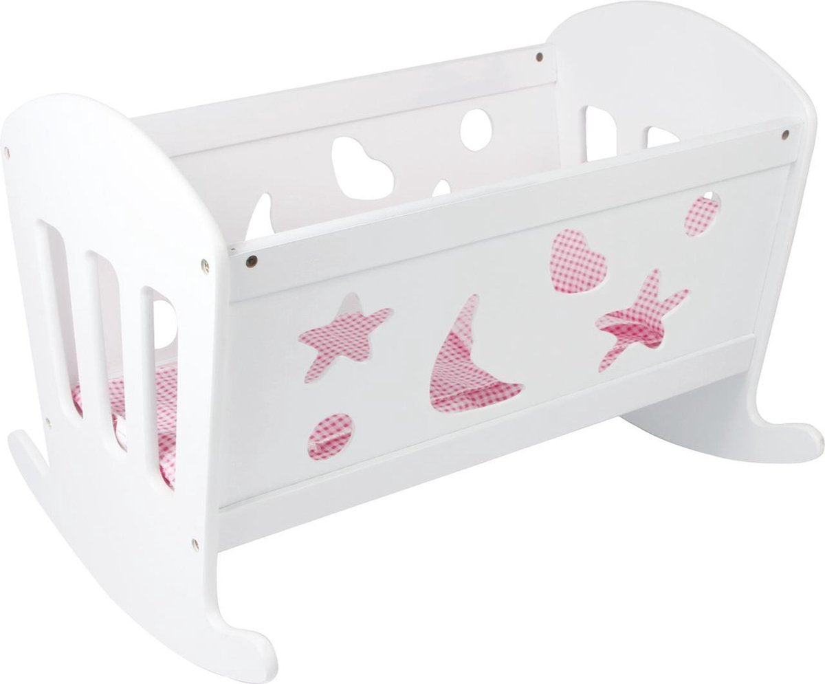 Small foot houten poppenwieg