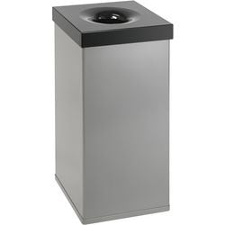 Dutchdesign prullenbak 31002443 gepoedercoat aluminium grijs