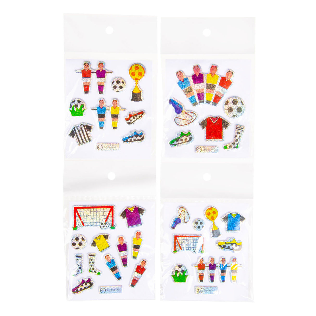 Duckiez stickers voetbal glinsterend