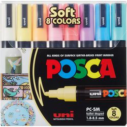 Lakmarker posca pc-5m kleurenassortiment 8 stuks