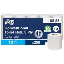 Toiletpapier tork t4 advanced 3-laags wit