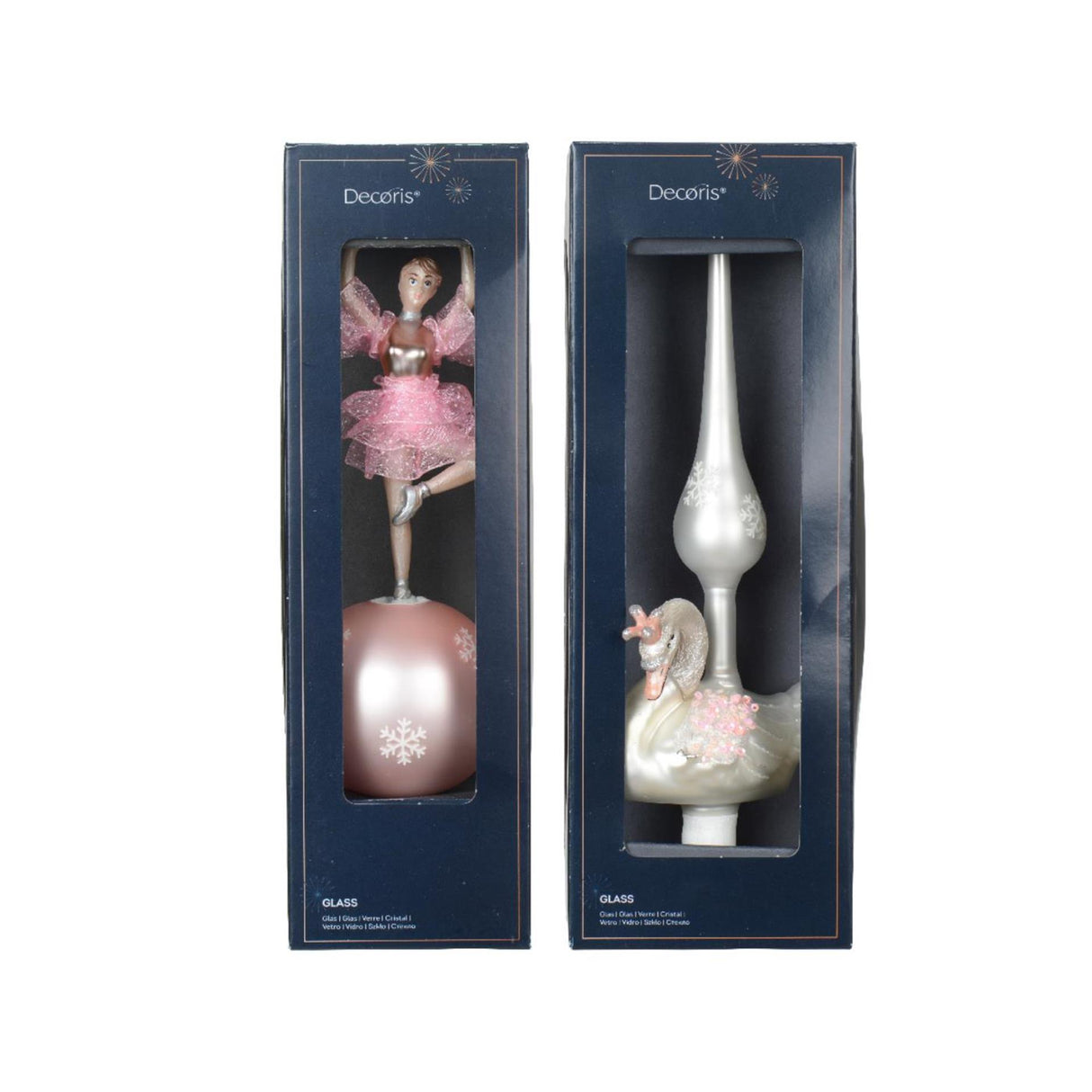Decoris piek ballerina zwaan glas 29cm