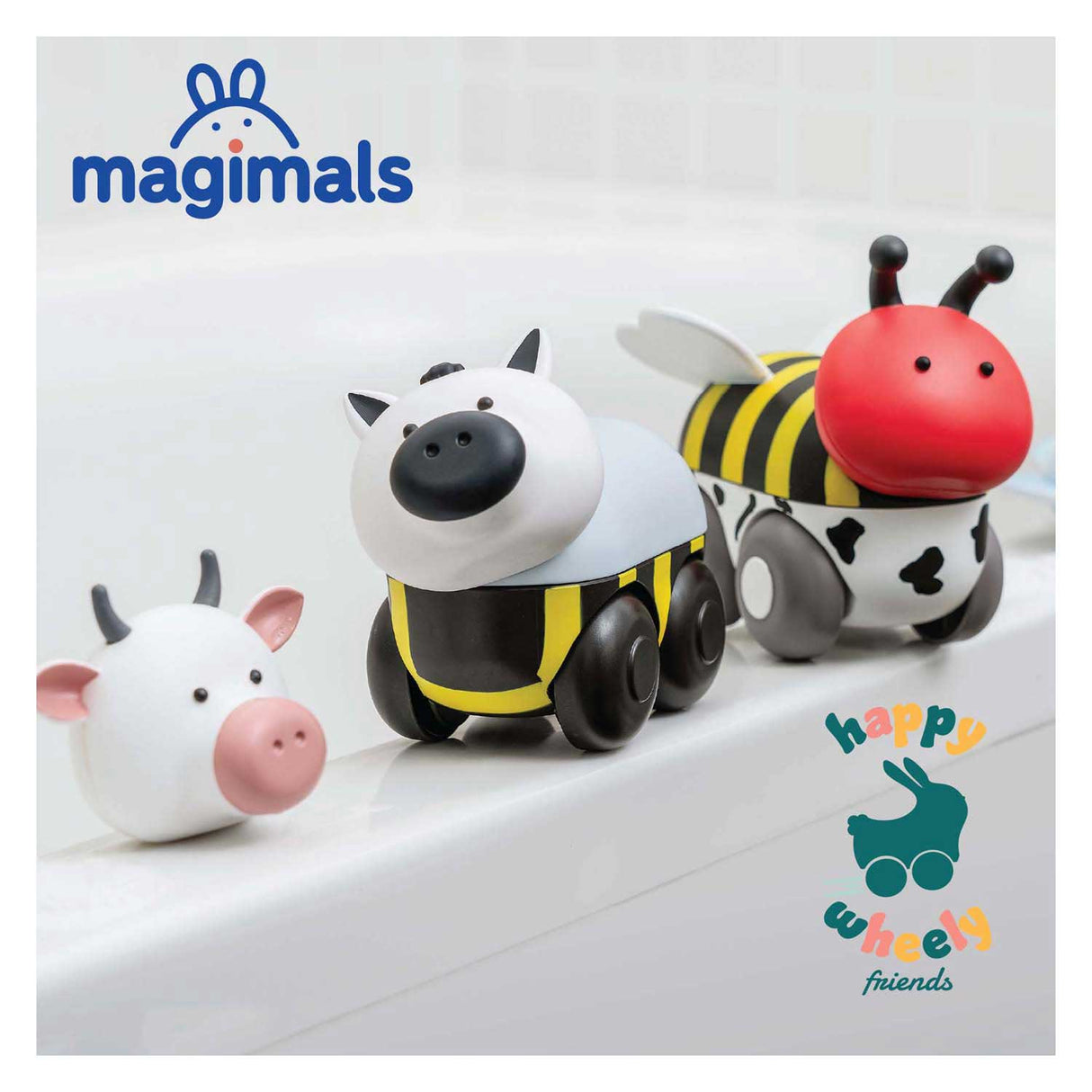 Magimals wheely insects box-interactieve magnetische dieren op wielen (6 stuks). leuk en creatief speelgoed, perfect voor in bad of onderweg!