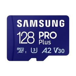 Microsd-kaart samsung pro plus 128 gb marineblauw