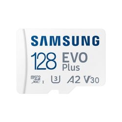 Microsd-kaart samsung evo plus 128 gb wit