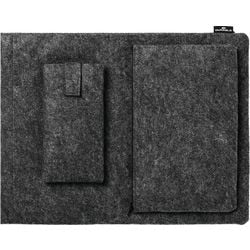 Laptophoes durable 30 x 2 x 40,5 cm vilt antraciet