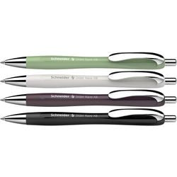 Schneider schrijfwaren schneider balpen - slider rave trend - penpunt xb - assorti doos 3 + 1 gratis - s-132684