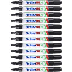 Permanent marker artline 90 ultra 2-5 mm zwart beitelpunt