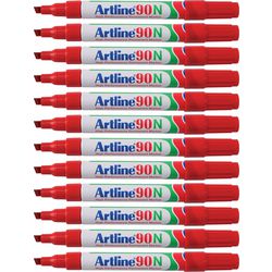 Permanent marker artline 90 ultra 2-5 mm rood schuin milieuvriendelijk