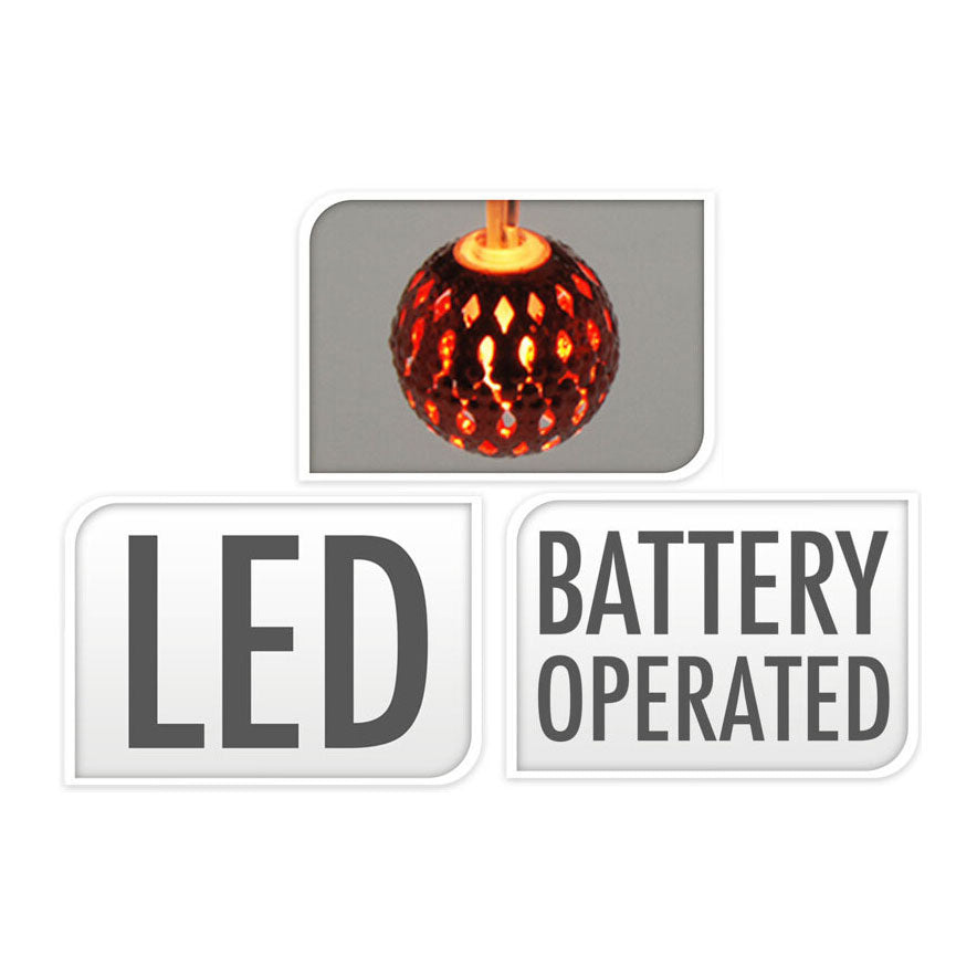 Lichtslinger led met metalen lampjes