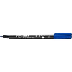 Staedtler viltstift lumocolor 317 permanent m blauw - 10 stuks