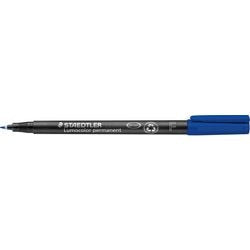 Staedtler viltstift lumocolor 318 permanent f blauw - 10 stuks