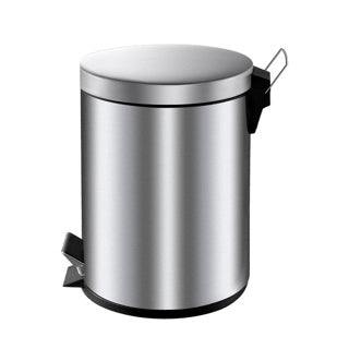 Eko v-part - pedaalemmer 5 liter - stainless steel - mat rvs - prullenbak